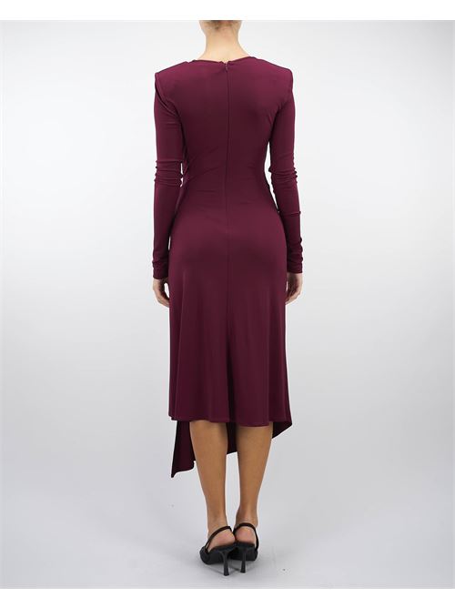 Draped Jersey Midi Dress with Necklace Elisabetta Franchi ELISABETTA FRANCHI | abito | AB69746E3CG3